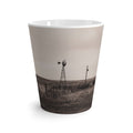 Rustic Windmill Latte Mug — Sepia Farm Landscape Coffee Cup