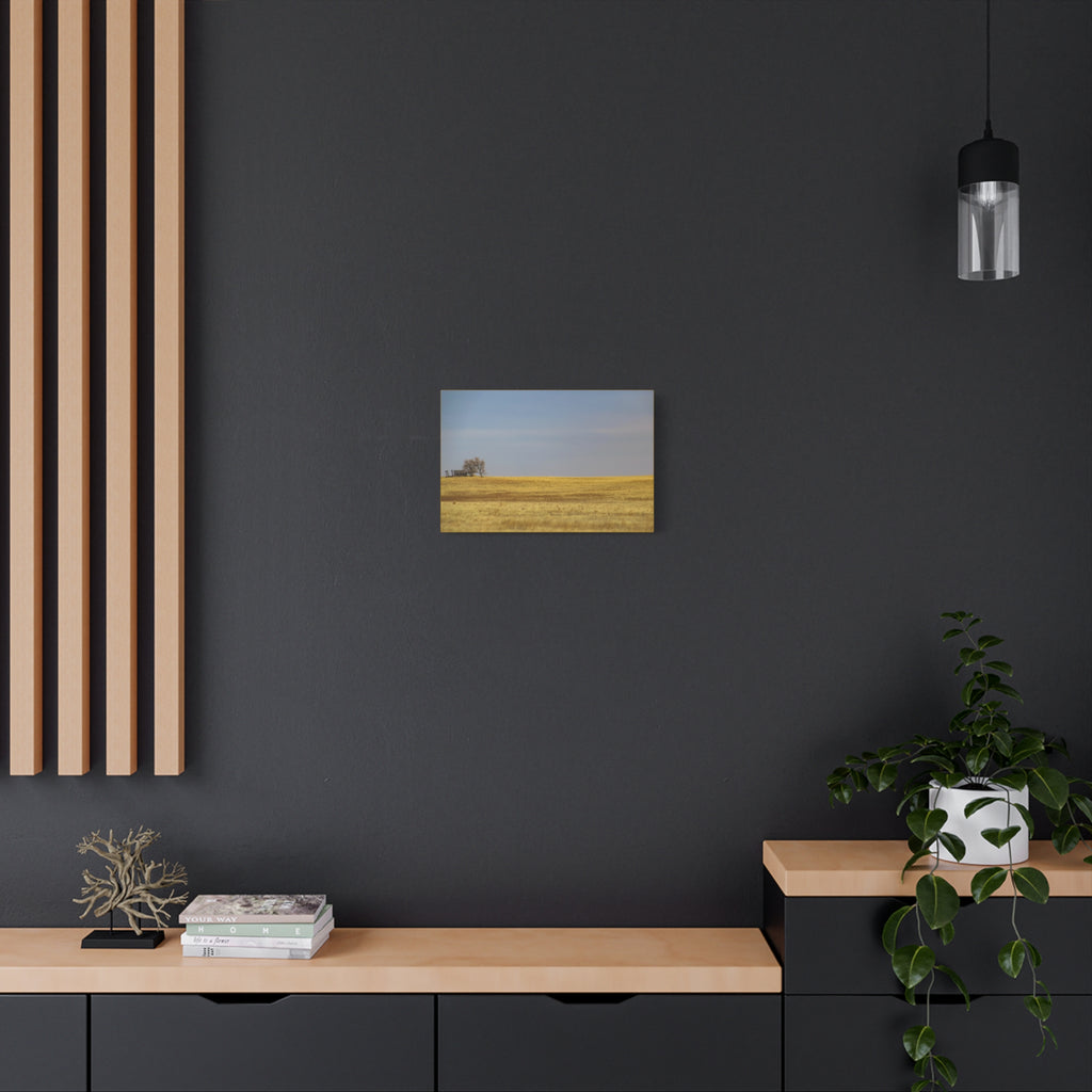 Prairie Field Canvas Print — Minimal Landscape Wall Art