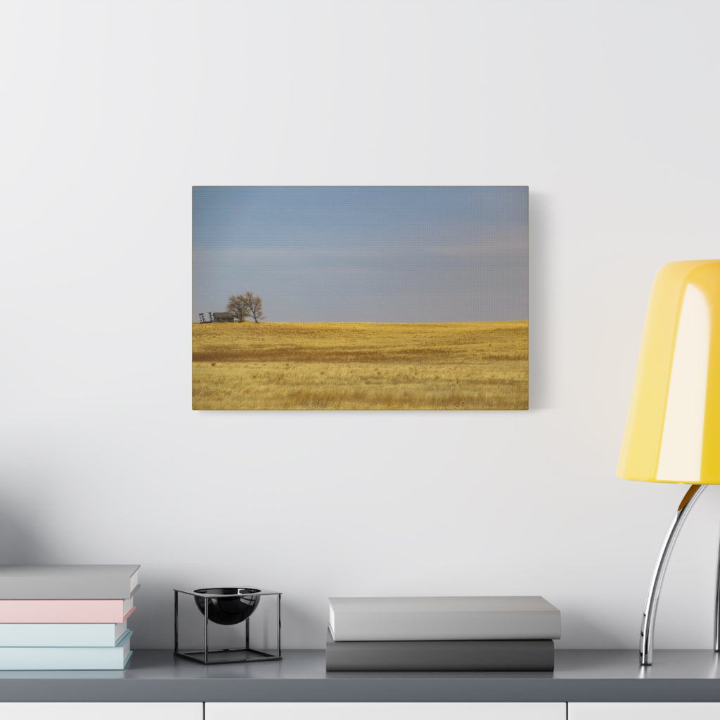 Prairie Field Canvas Print — Minimal Landscape Wall Art