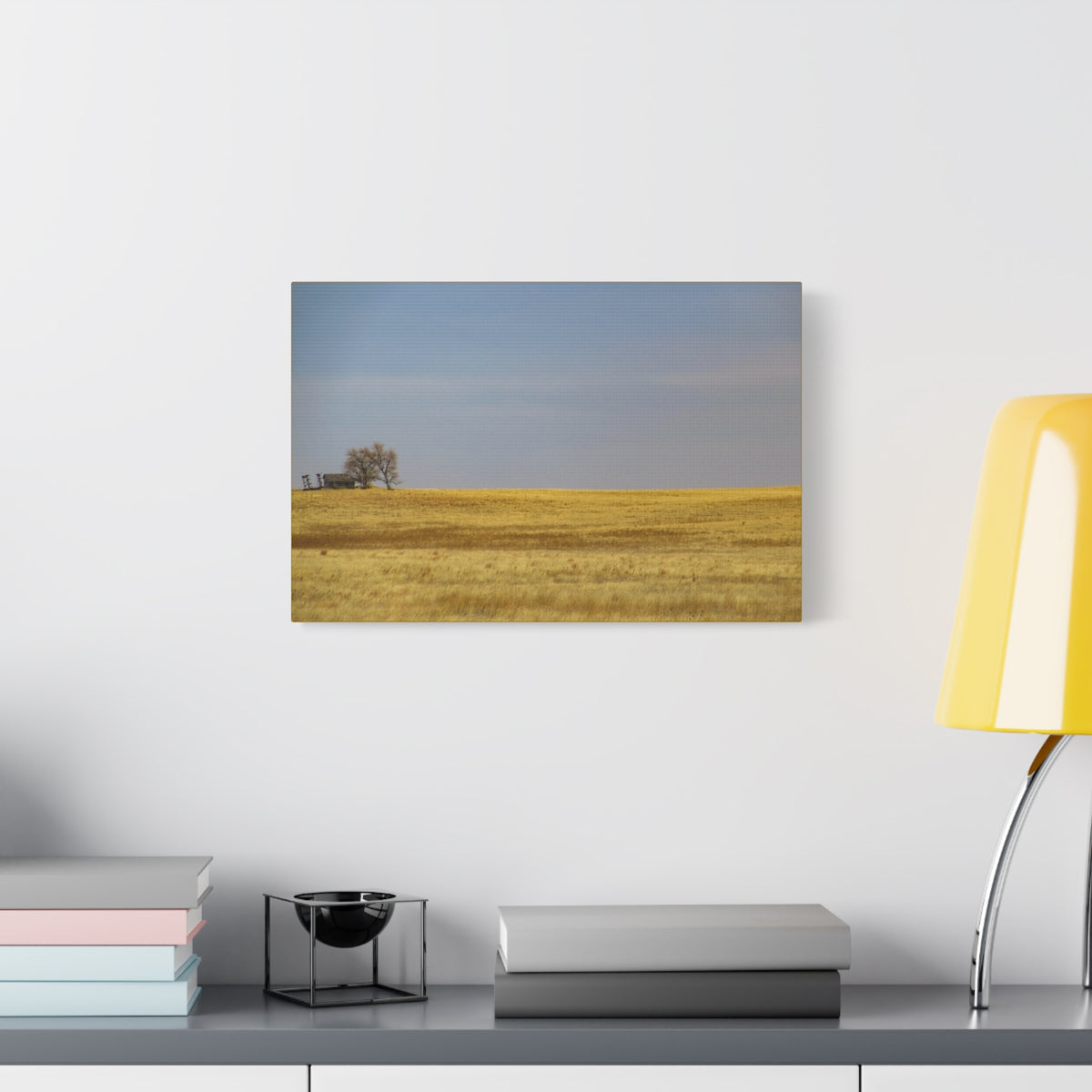 Prairie Field Canvas Print — Minimal Landscape Wall Art