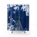 Sky Tower Shower Curtain — Blue Cloud Photography Bathroom Decor