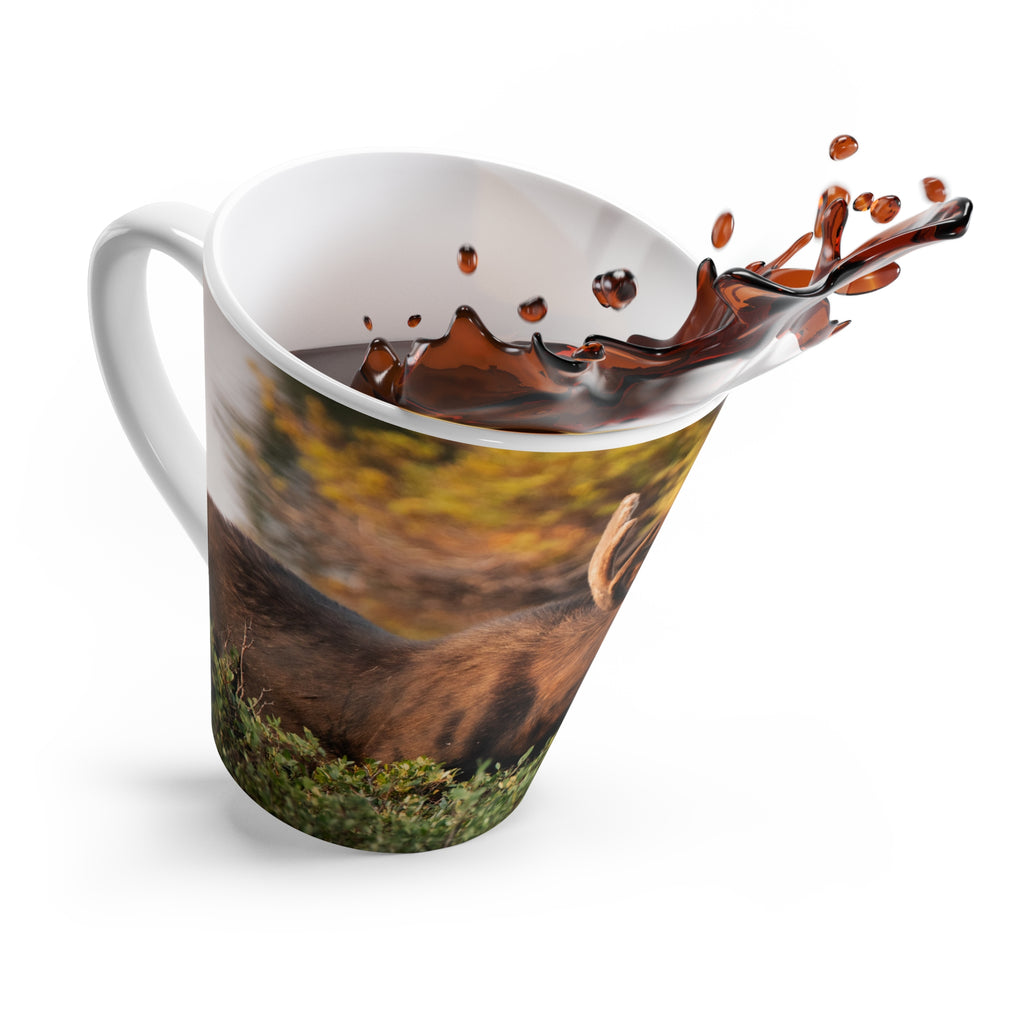 Bull Moose Photo Latte Mug | Wildlife Nature Coffee Cup