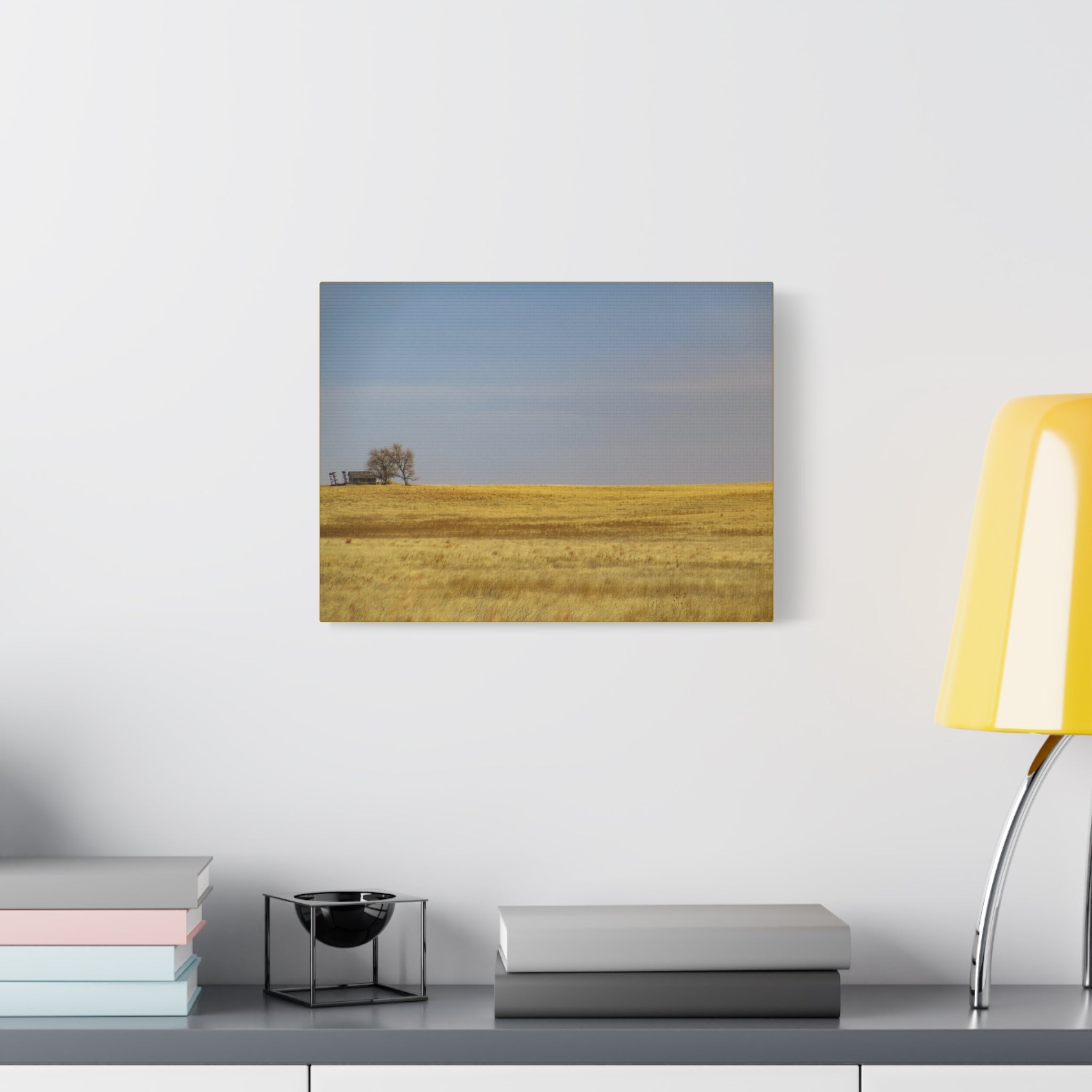 Prairie Field Canvas Print — Minimal Landscape Wall Art