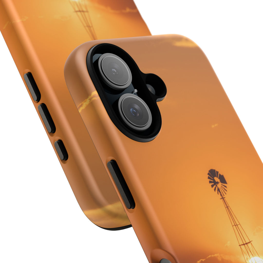 Sunset Windmill Phone Case — Rustic Sunset Protective Phone Cover