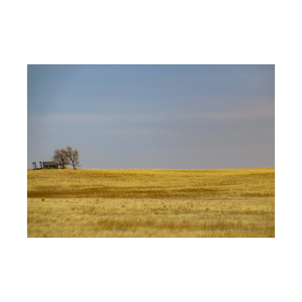 Golden Prairie Landscape Poster — Matte Horizontal Wall Art