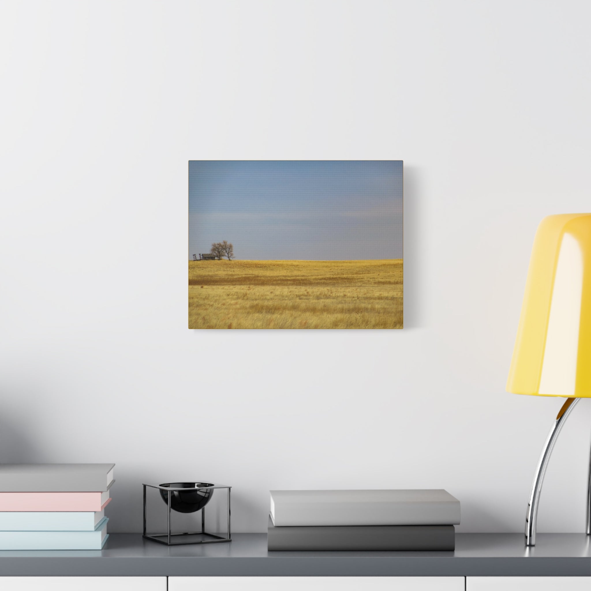 Prairie Field Canvas Print — Minimal Landscape Wall Art