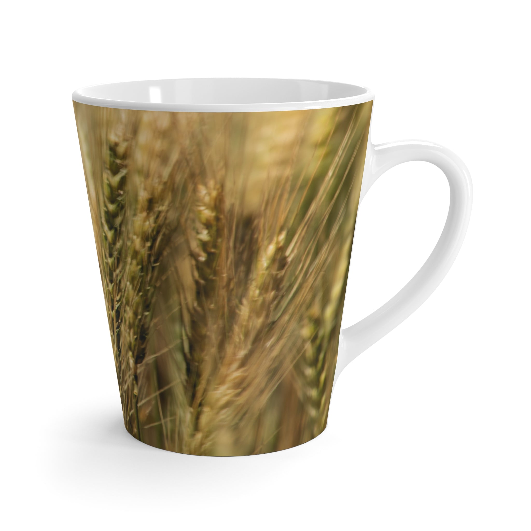 Wheat Field Latte Mug — Rustic Harvest Coffee Cup