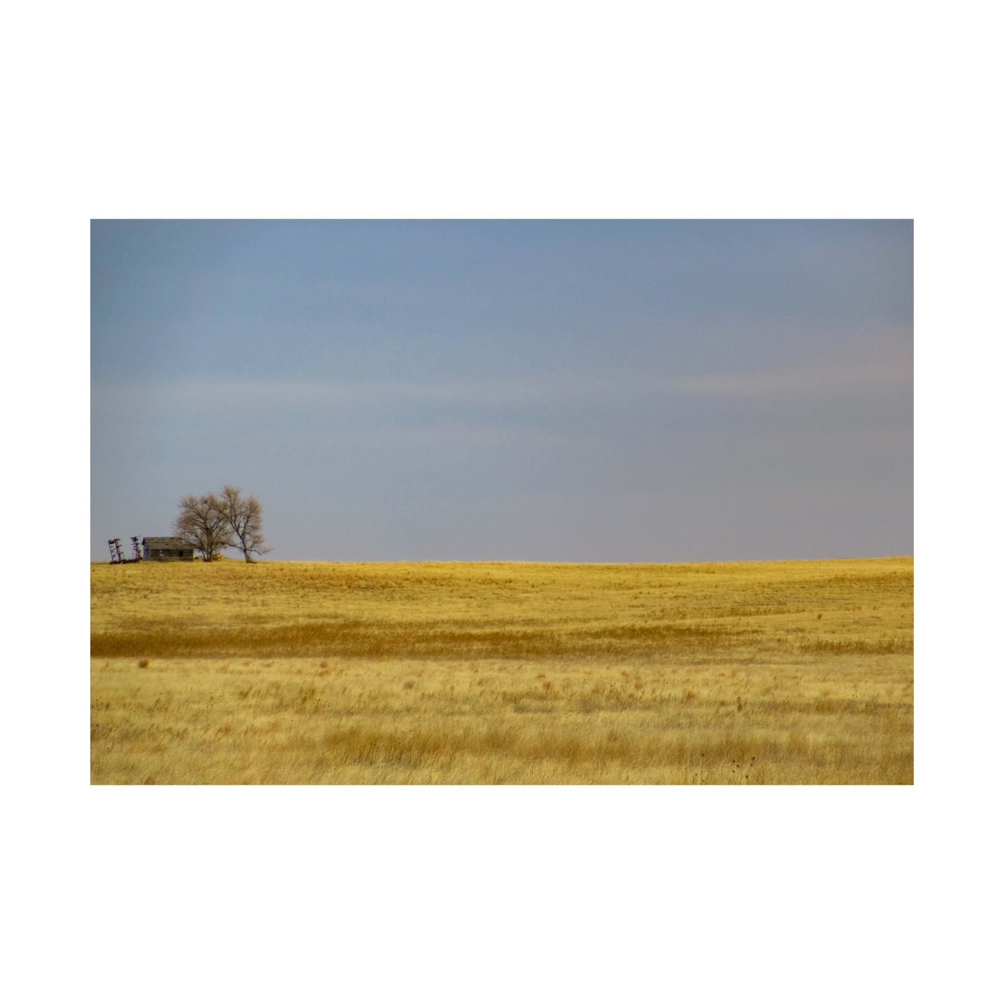 Golden Prairie Landscape Poster — Matte Horizontal Wall Art