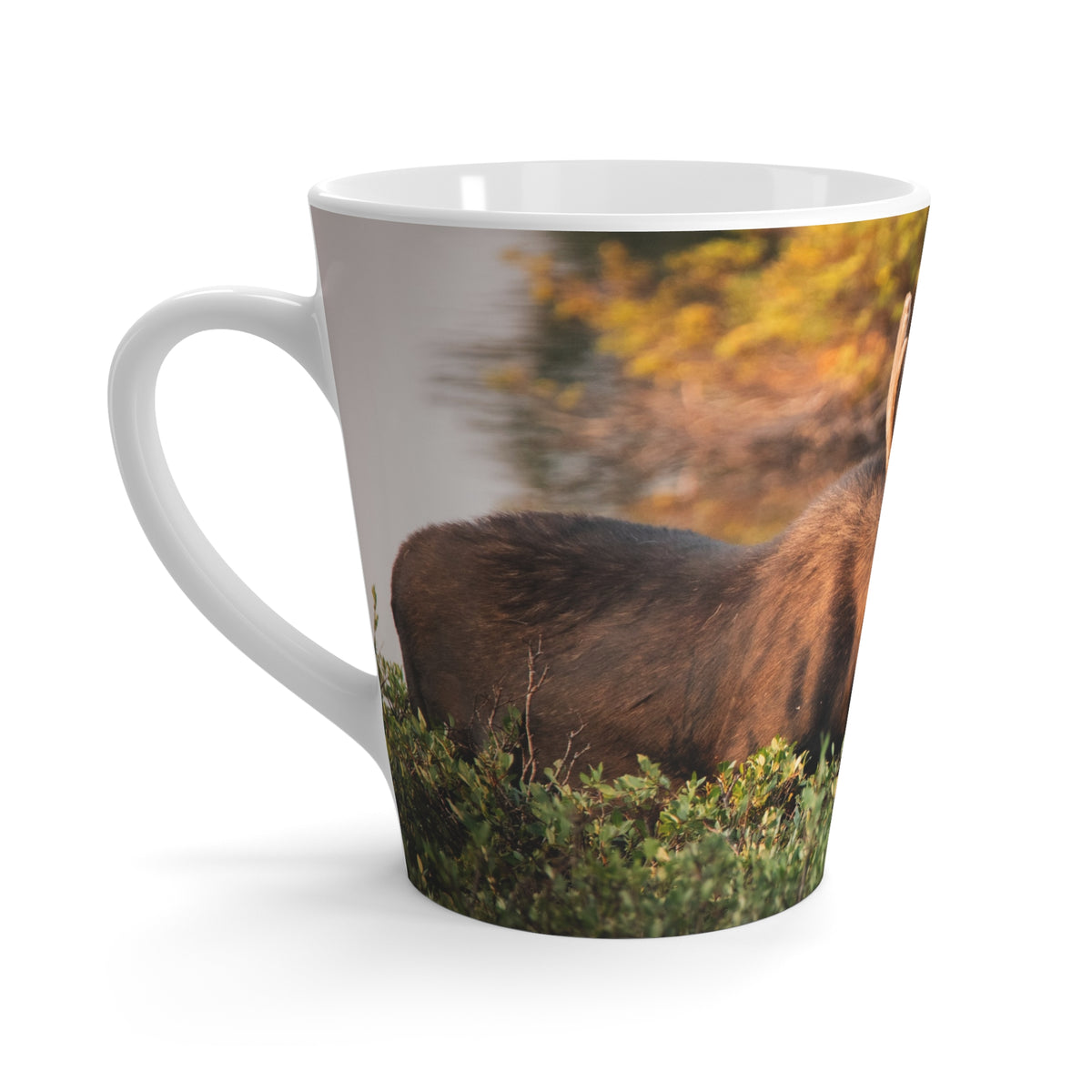 Bull Moose Photo Latte Mug | Wildlife Nature Coffee Cup