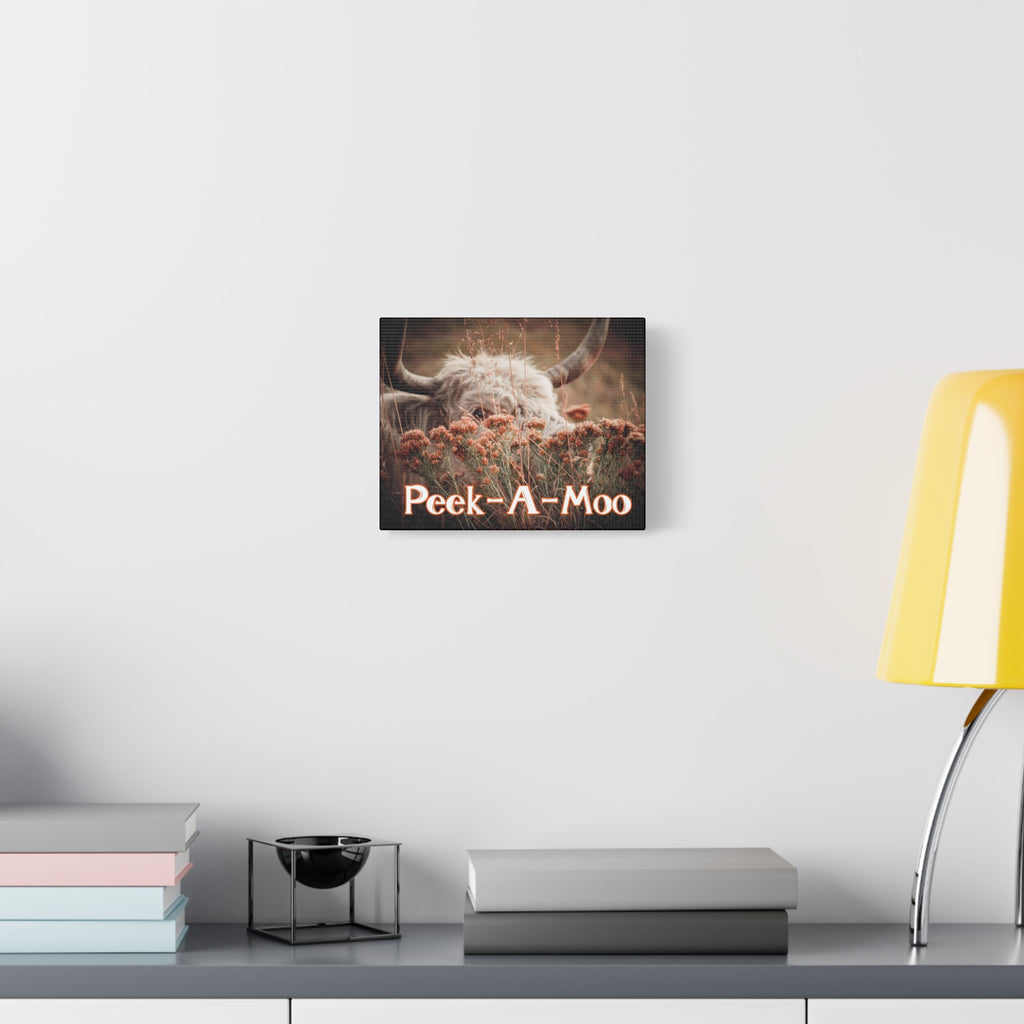Peek-A-Moo Cow Wall Canvas