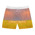 Sunset Prairie Swim Shorts — Men’s Mid-Length Beach Trunks