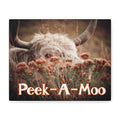 Peek-A-Moo Cow Wall Canvas