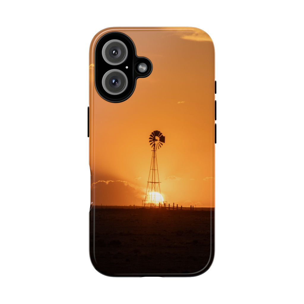 Sunset Windmill Phone Case — Rustic Sunset Protective Phone Cover