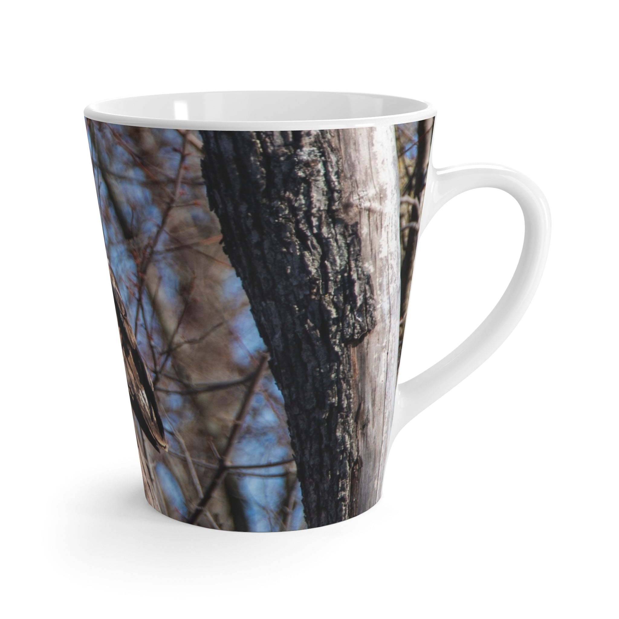 Red-Tailed Hawk Latte Mug – Wildlife Photography Bird Coffee Cup