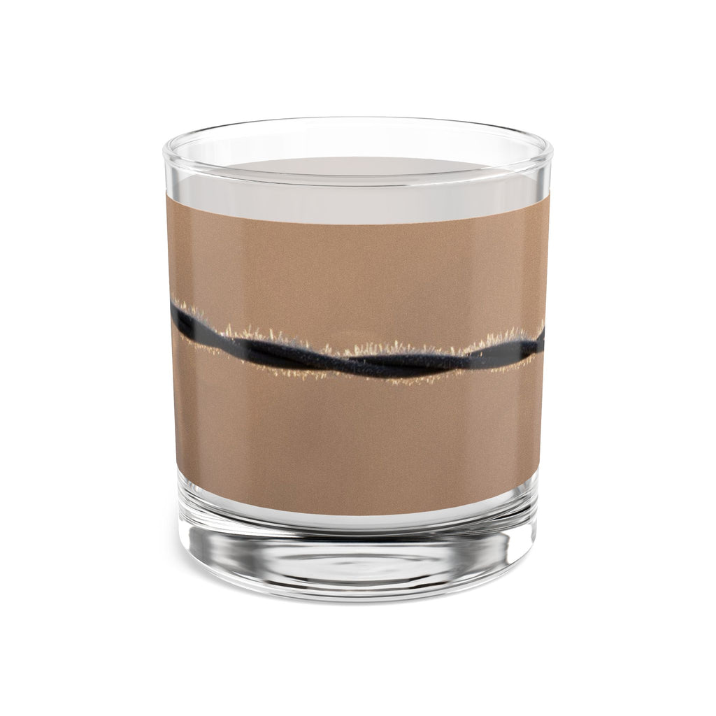 Barbed Wire Rocks Glass — 10oz Whiskey Tumbler with Rustic Western Design