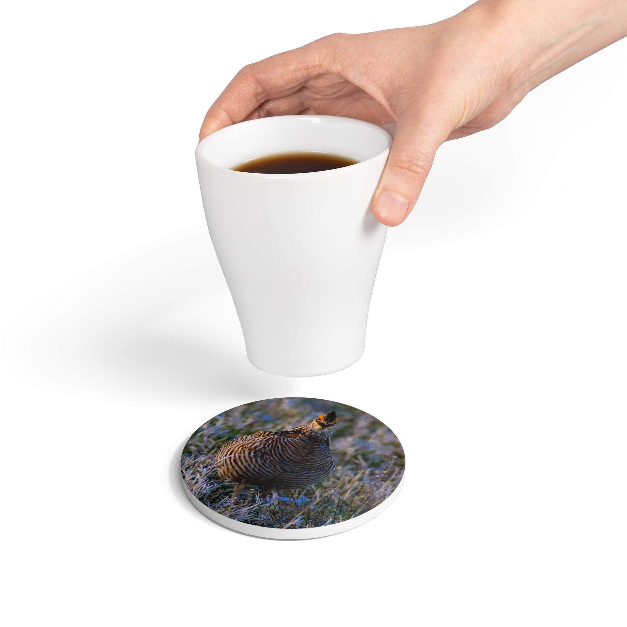Ceramic Coaster — Northern Bobwhite Quail Photo Coaster
