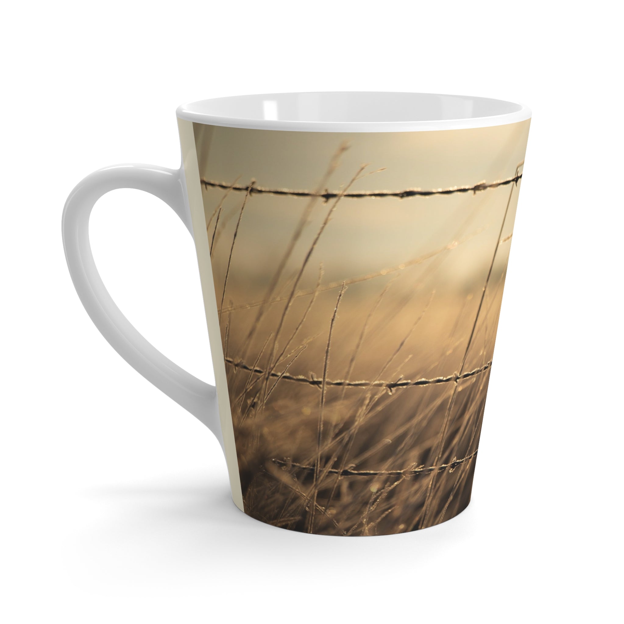 Latte Mug - Western Barbed Wire Design