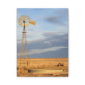 Rural Windmill Landscape Matte Canvas Wall Art — Stretched 1.25"