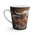 Latte Mug - Cow Peering Through Flowers
