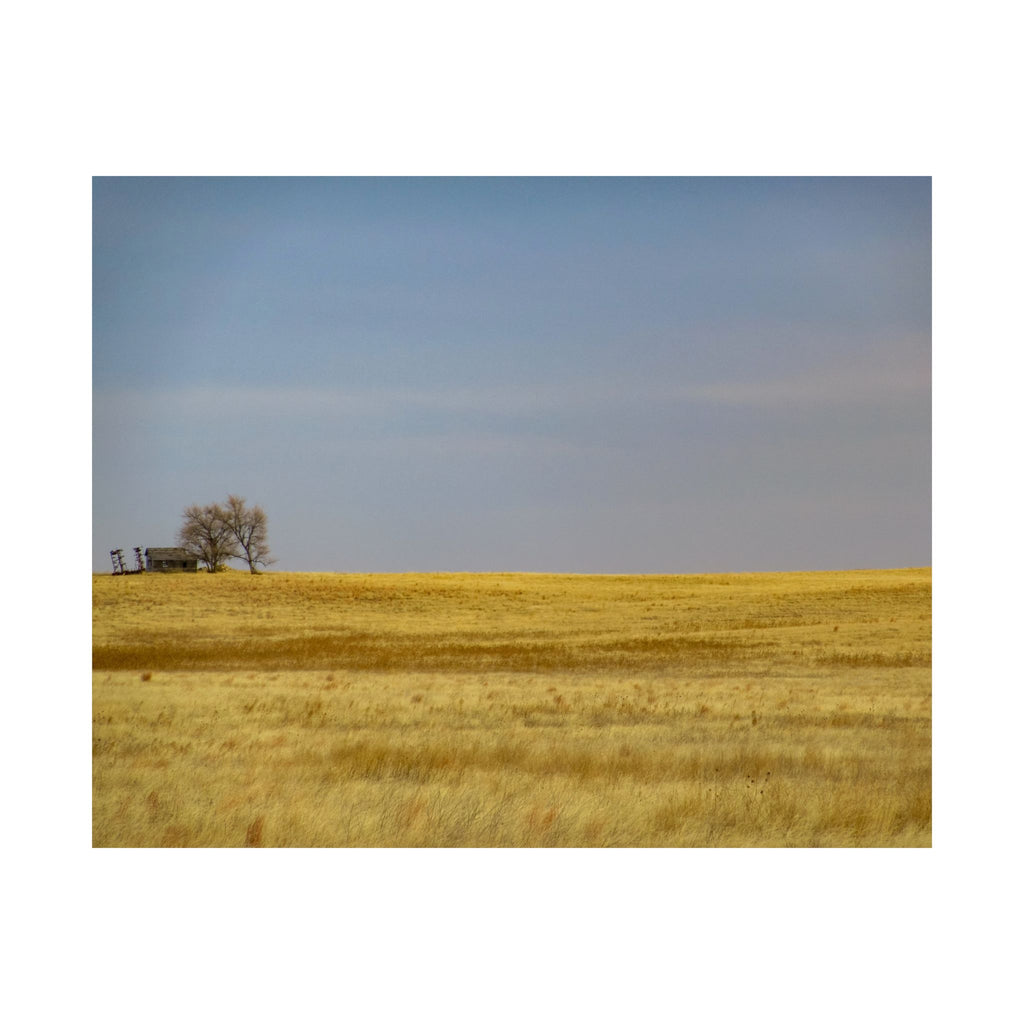 Golden Prairie Landscape Poster — Matte Horizontal Wall Art