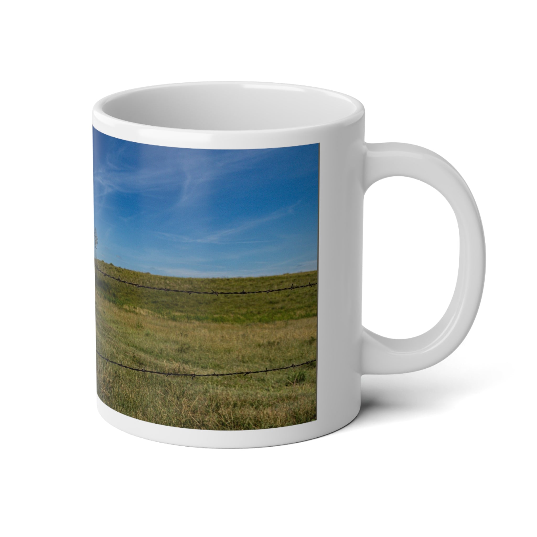 20oz Jumbo Mug — Vintage Prairie Windmill Scenic Photo Coffee Cup