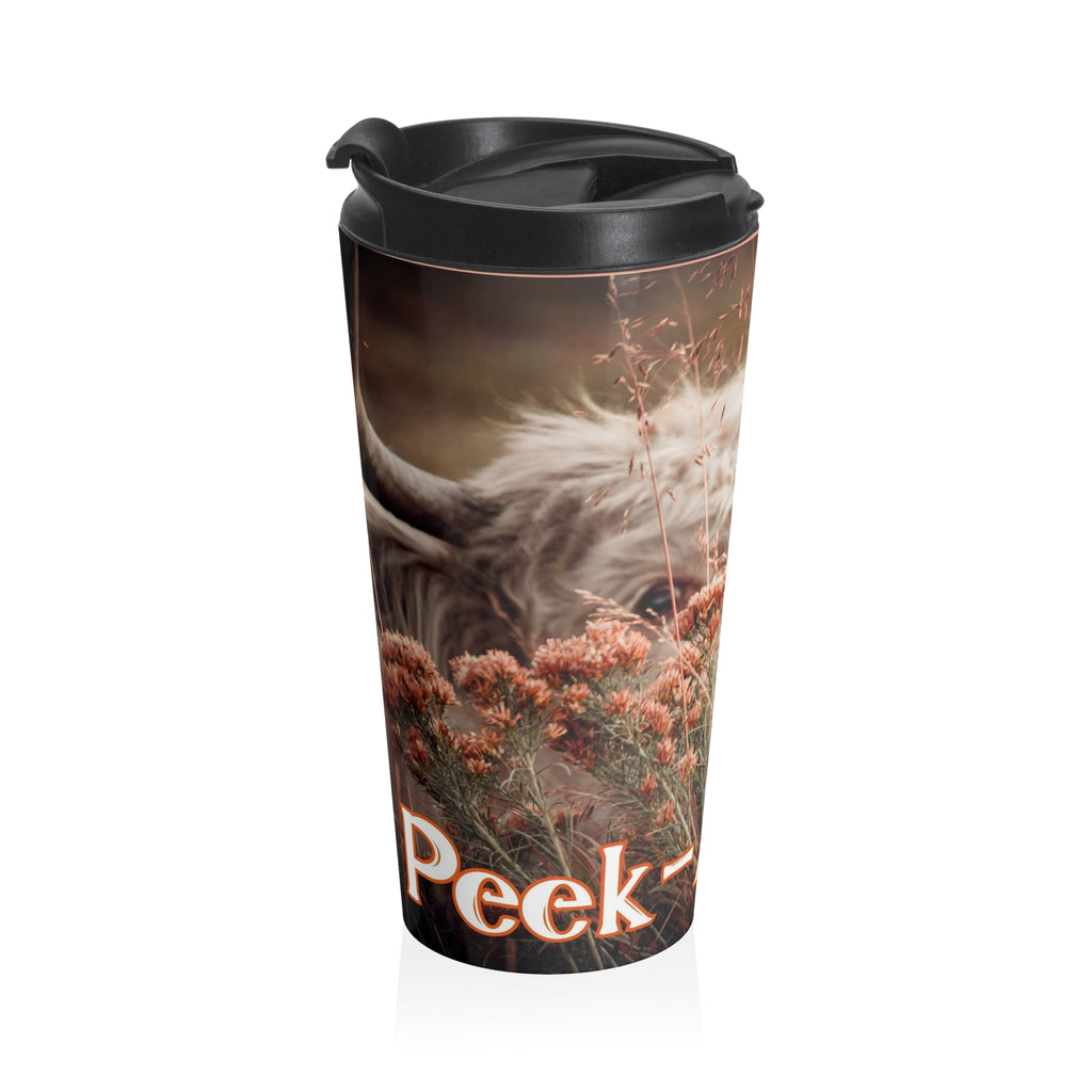 Travel Mug — Cozy Highland Cow Stainless Steel Coffee Tumbler