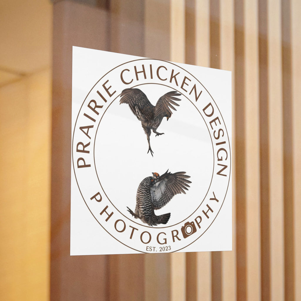 Prairie Chicken Design Photography Sticker — Logo Vinyl Decal (UV DTF)