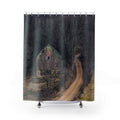 Rustic Barn Path Shower Curtain — Moody Forest Bathroom Decor