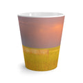 Golden Wheat Field at Sunset Latte Mug | Scenic Coffee Cup, Pastel Sky