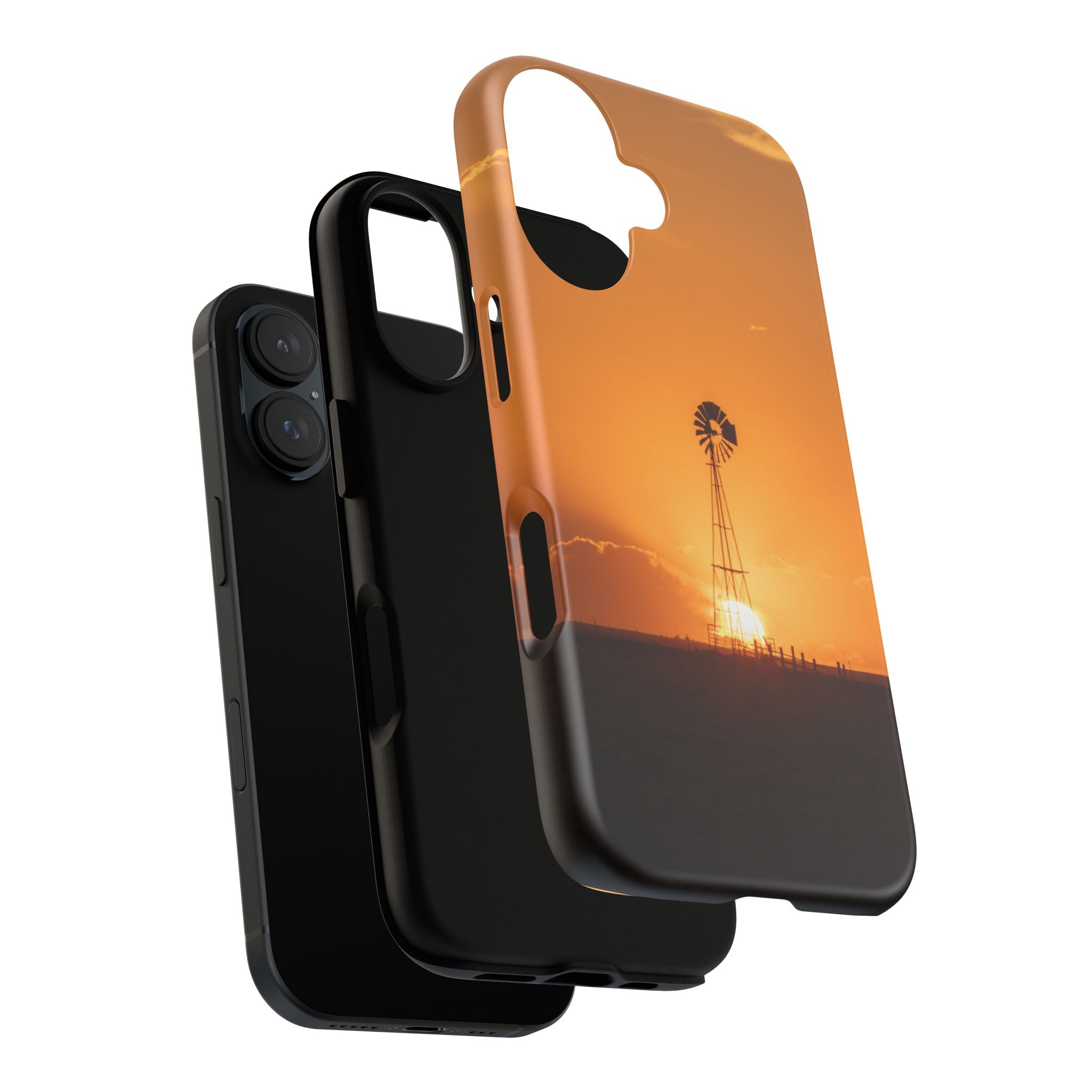 Sunset Windmill Phone Case — Rustic Sunset Protective Phone Cover