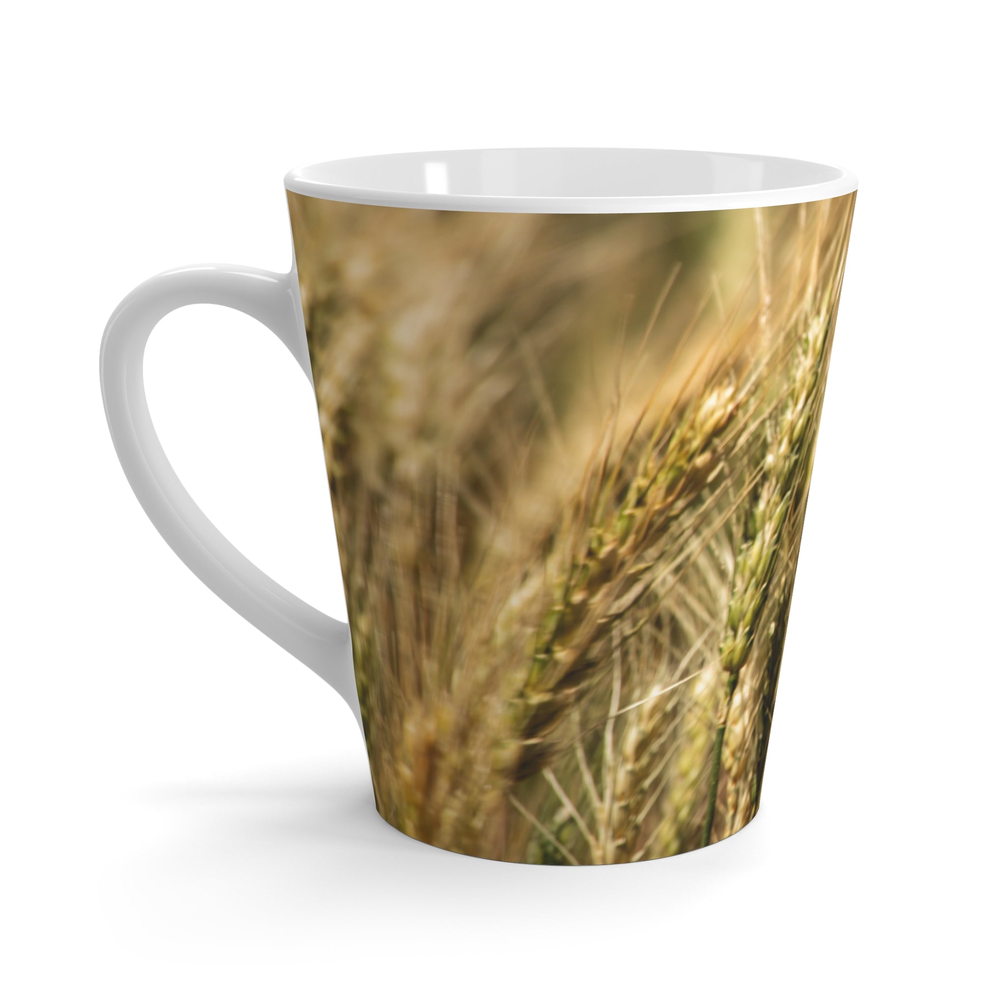 Wheat Field Latte Mug — Rustic Harvest Coffee Cup
