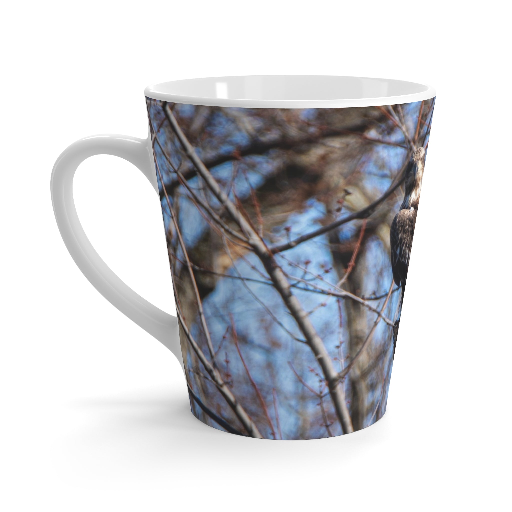 Red-Tailed Hawk Latte Mug – Wildlife Photography Bird Coffee Cup