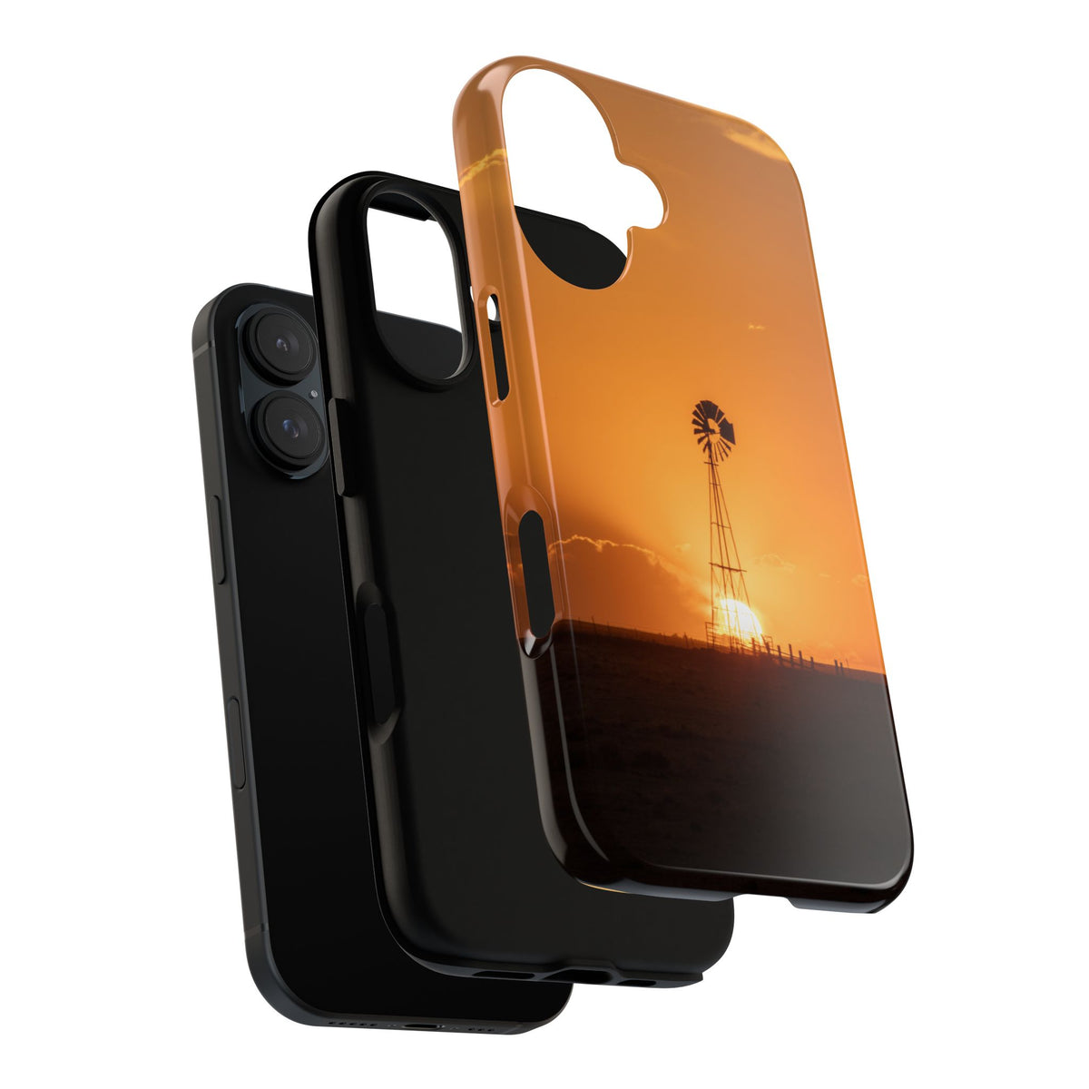 Sunset Windmill Phone Case — Rustic Sunset Protective Phone Cover