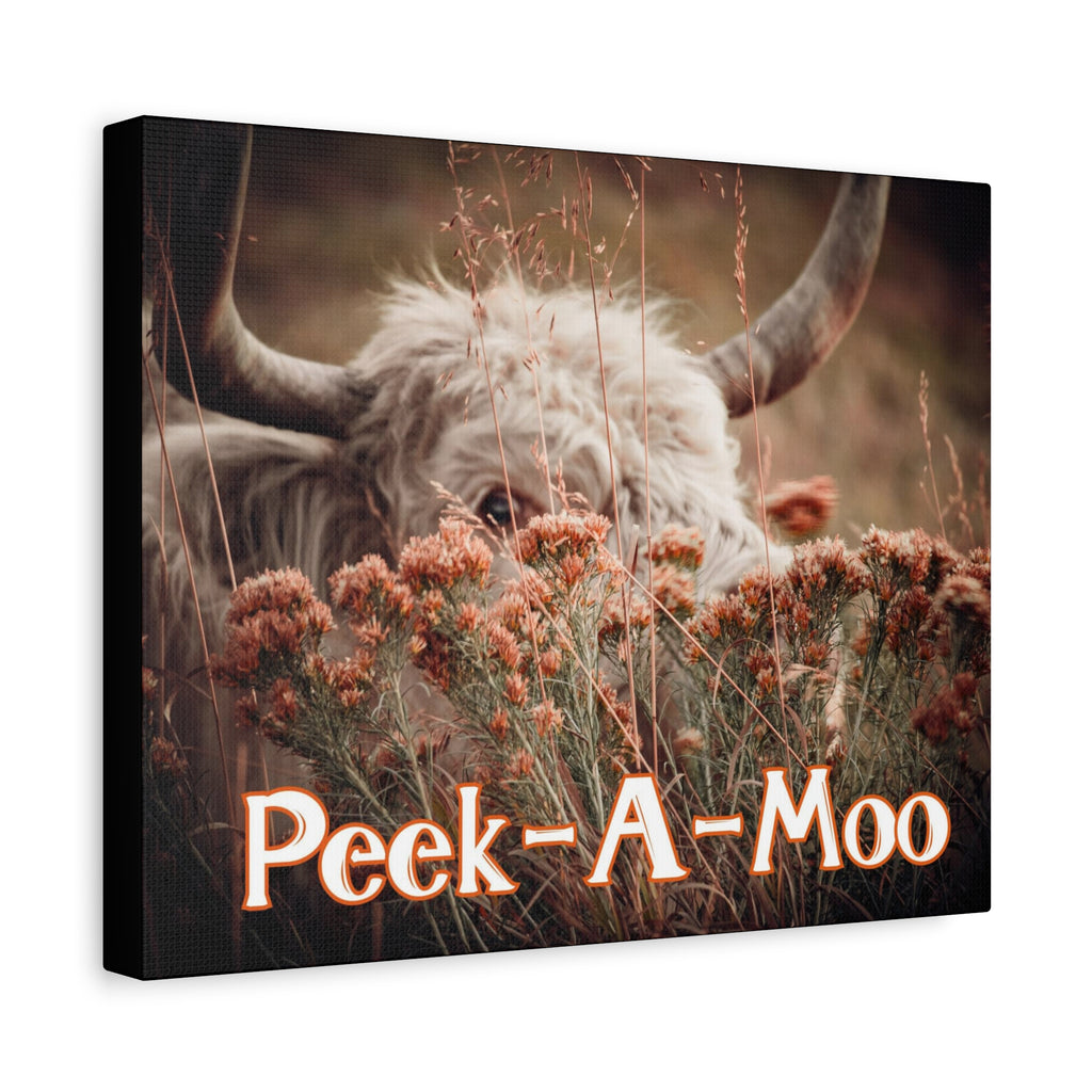 Peek-A-Moo Cow Wall Canvas