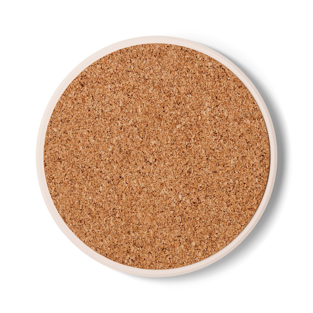 Wheat Field Ceramic Coaster — Rustic Autumn Farmhouse Drink Coaster