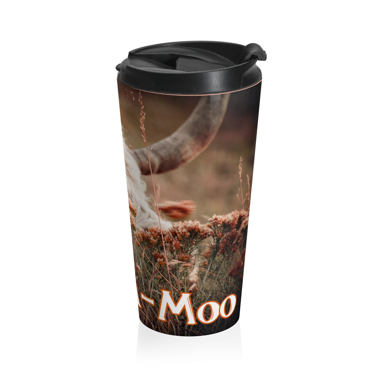 Travel Mug — Cozy Highland Cow Stainless Steel Coffee Tumbler